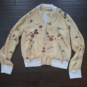 Robert Graham Ladies Floral Silk  Bomber Jacket
